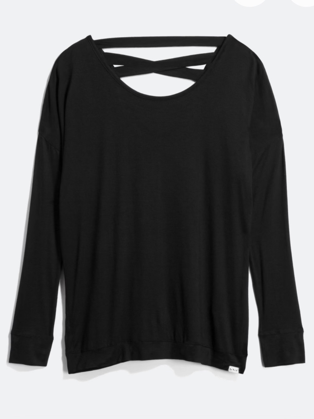 Marc New York Black Long-Sleeve Relaxed Crewneck Tunic